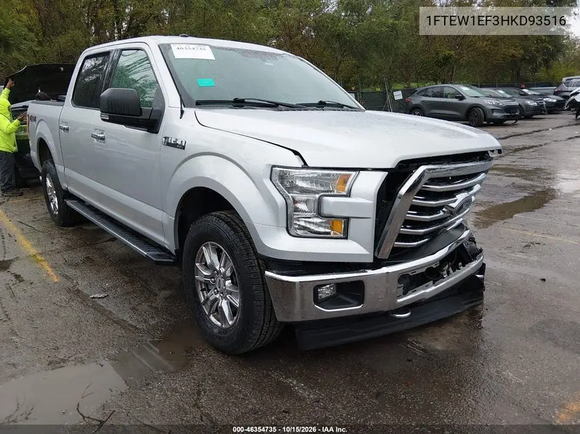 FORD F-150 2017, VIN 1FTEW1EF3HKD93516