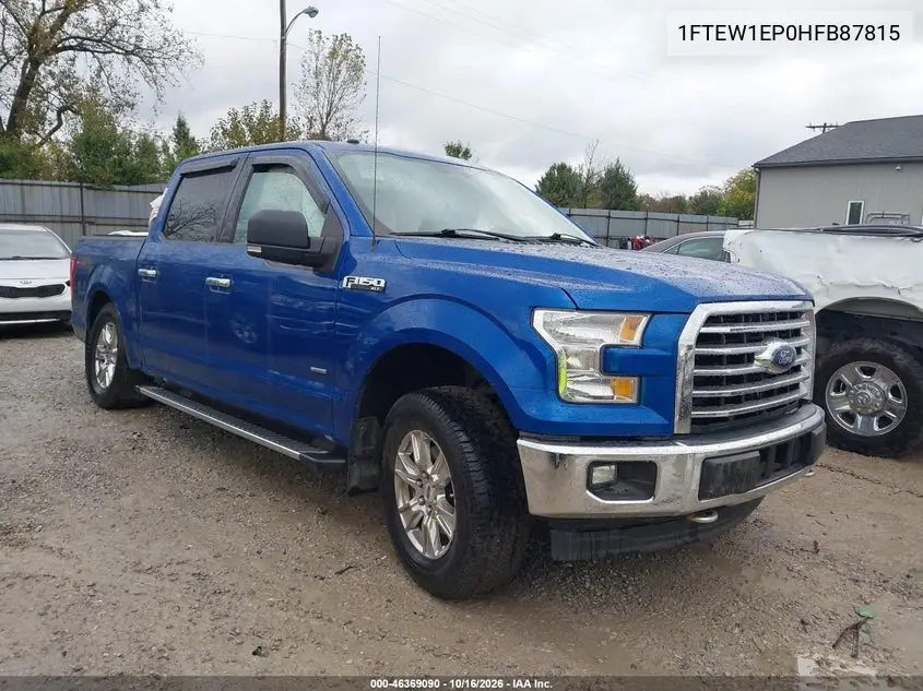 FORD F-150 2017, VIN 1FTEW1EP0HFB87815