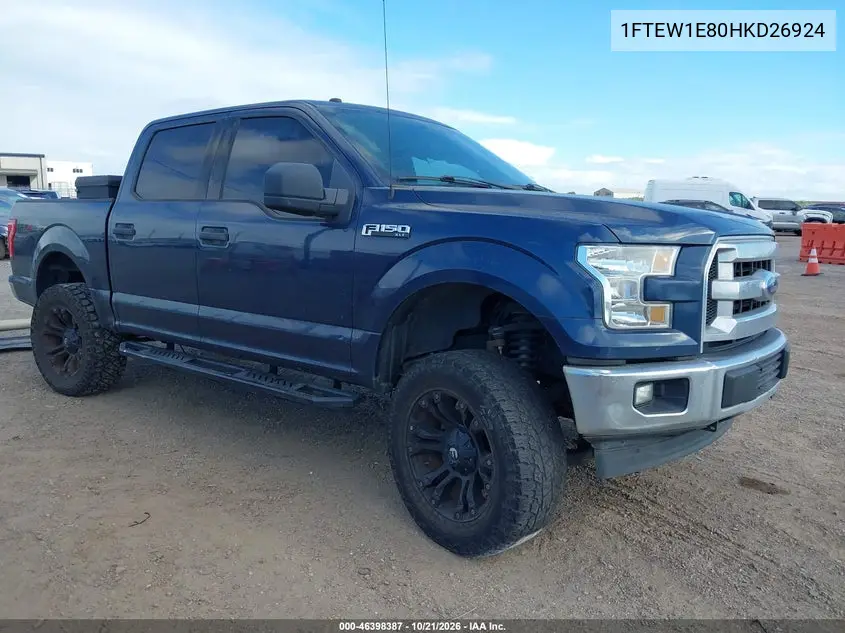 FORD F-150 2017, VIN 1FTEW1E80HKD26924