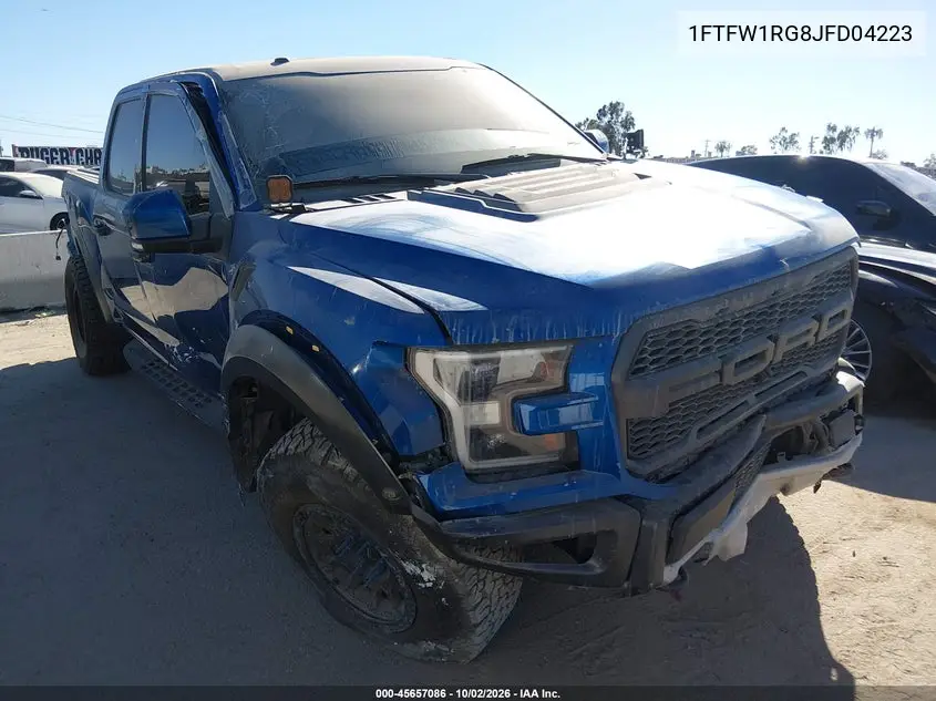 FORD F-150 2018, VIN 1FTFW1RG8JFD04223