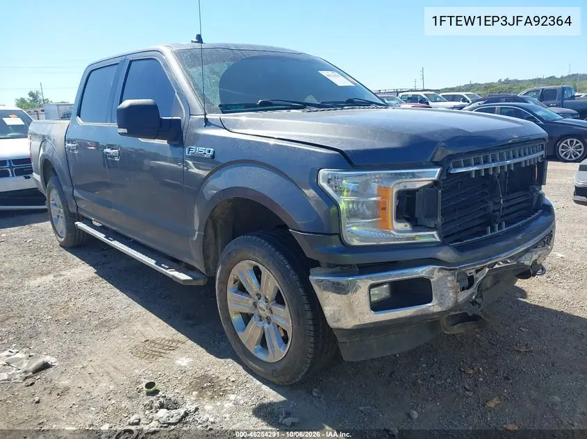 FORD F-150 2018, VIN 1FTEW1EP3JFA92364