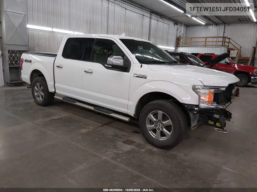 FORD F-150 2018, VIN 1FTEW1E51JFD34051