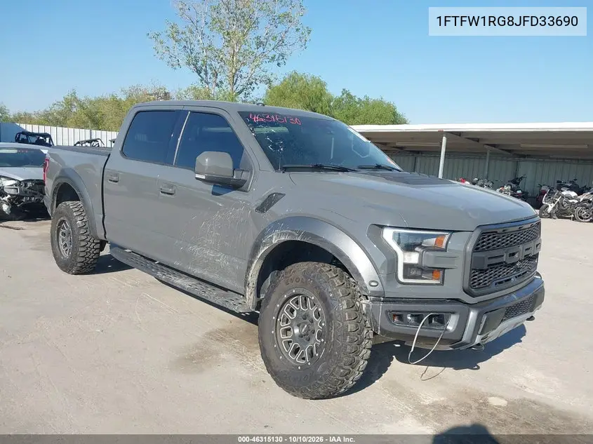FORD F-150 2018, VIN 1FTFW1RG8JFD33690