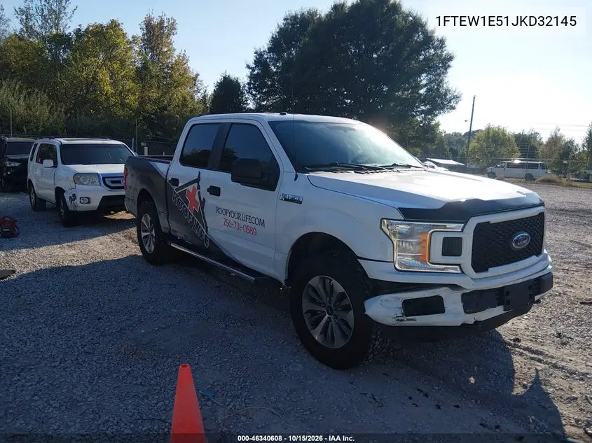 FORD F-150 2018, VIN 1FTEW1E51JKD32145