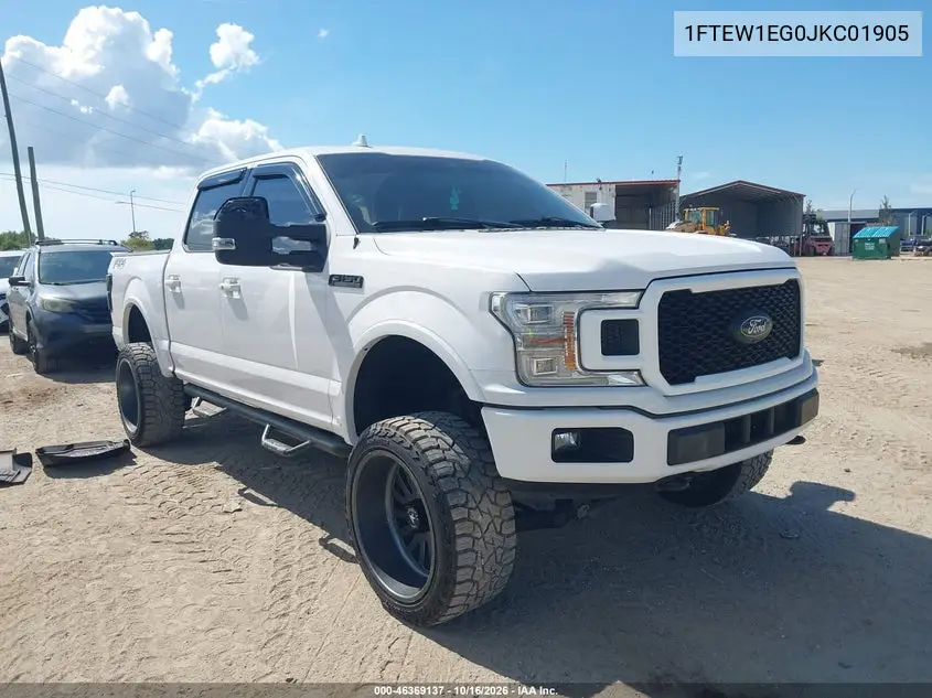 FORD F-150 2018, VIN 1FTEW1EG0JKC01905