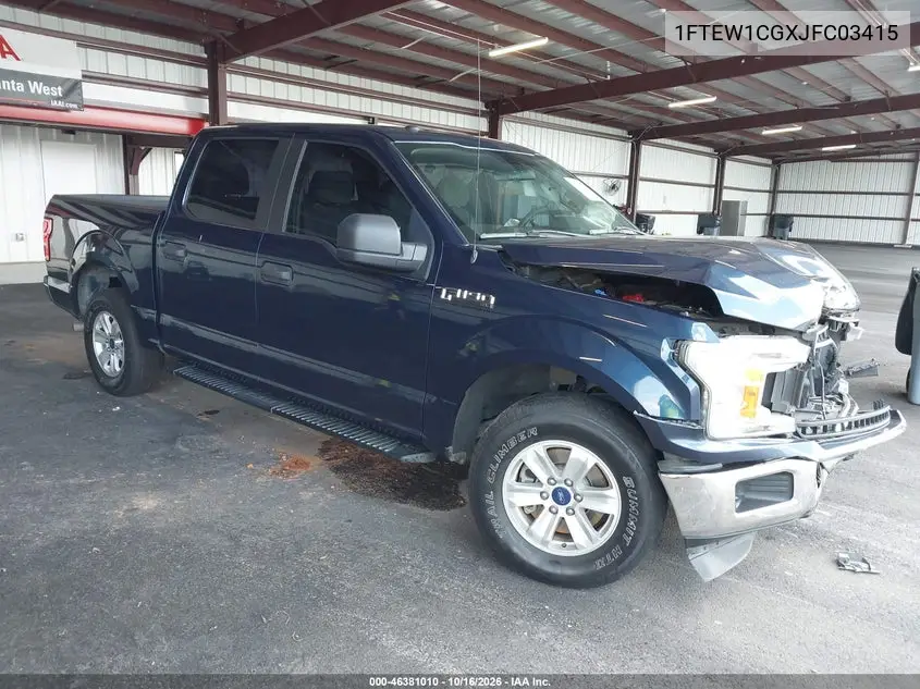 FORD F-150 2018, VIN 1FTEW1CGXJFC03415
