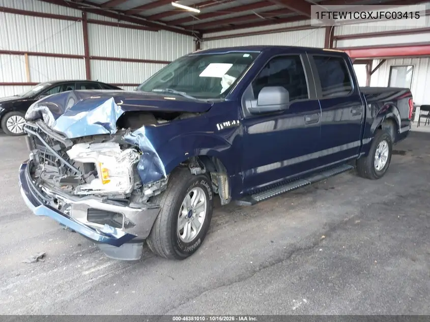 2018 FORD F-150 VIN 1FTEW1CGXJFC03415 — фото 2