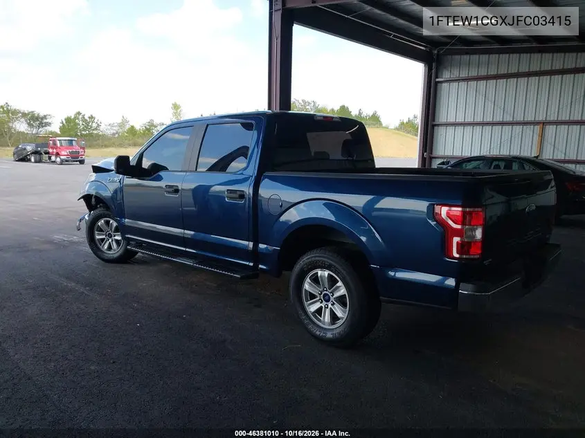 2018 FORD F-150 VIN 1FTEW1CGXJFC03415 — фото 3