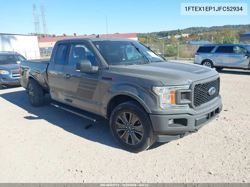 FORD F-150 2018, VIN 1FTEX1EP1JFC52934