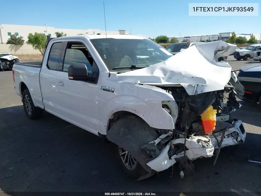 FORD F-150 2018, VIN 1FTEX1CP1JKF93549