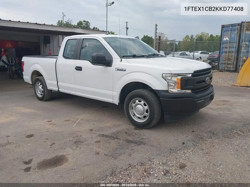 FORD F-150 2019, VIN 1FTEX1CB2KKD77408