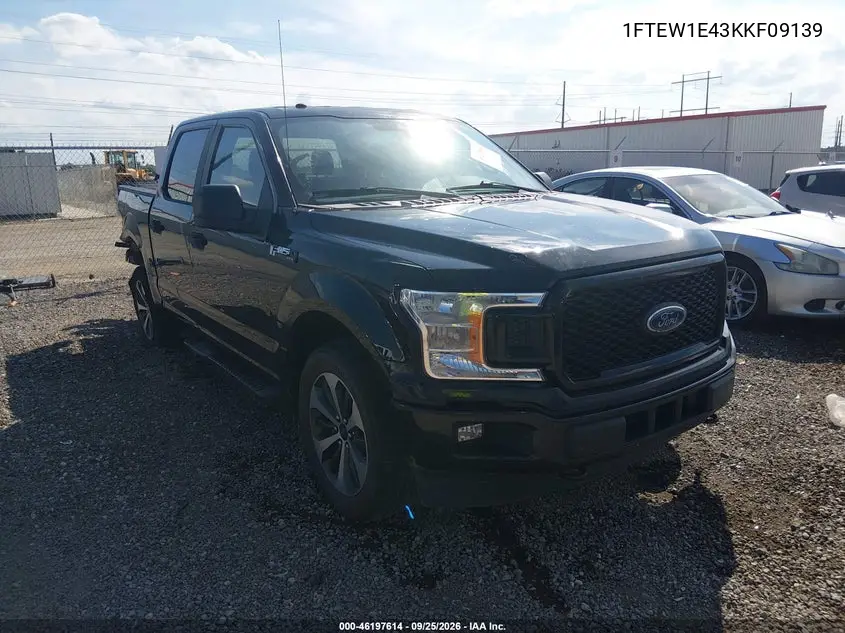FORD F-150 2019, VIN 1FTEW1E43KKF09139