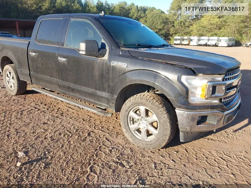FORD F-150 2019, VIN 1FTFW1E53KFA36817