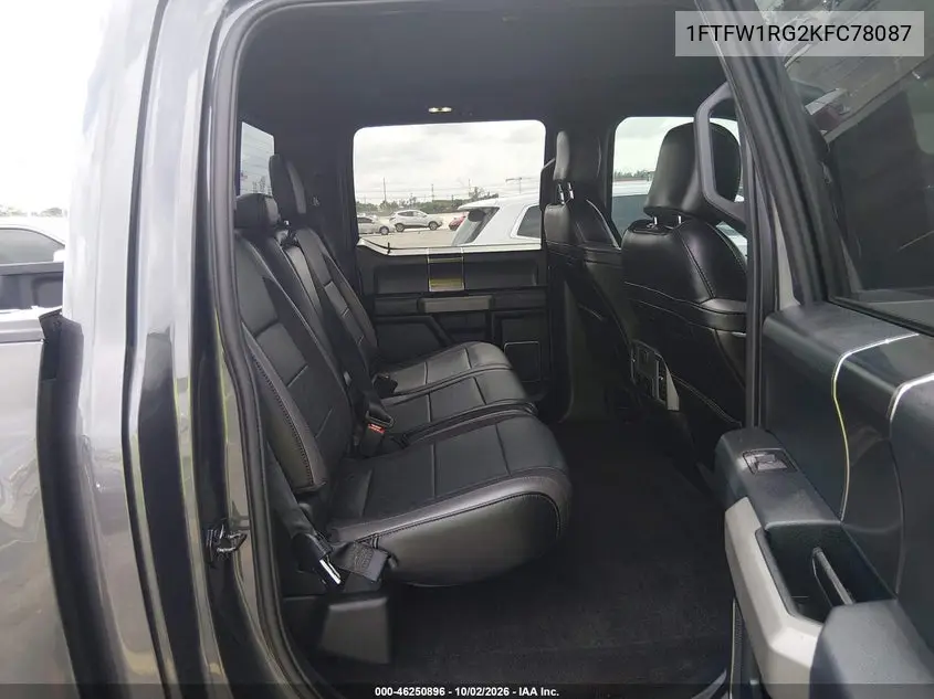 FORD F-150 2019, VIN 1FTFW1RG2KFC78087