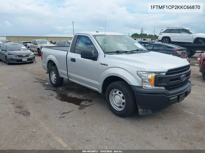 FORD F-150 2019, VIN 1FTMF1CP2KKC66870