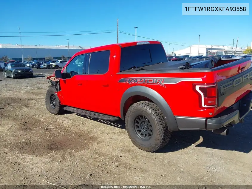 2019 FORD F-150 VIN 1FTFW1RGXKFA93558 — фото 3