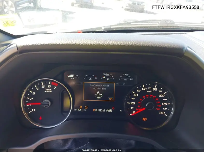 2019 FORD F-150 VIN 1FTFW1RGXKFA93558 — фото 7