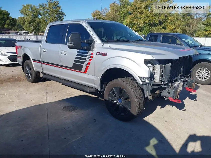 FORD F-150 2019, VIN 1FTFW1E43KFB36830