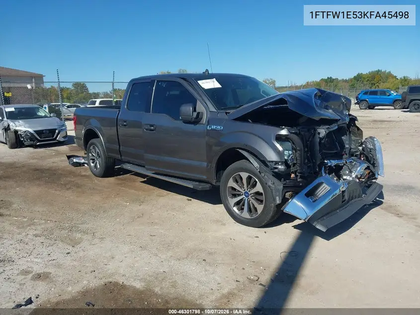 FORD F-150 2019, VIN 1FTFW1E53KFA45498