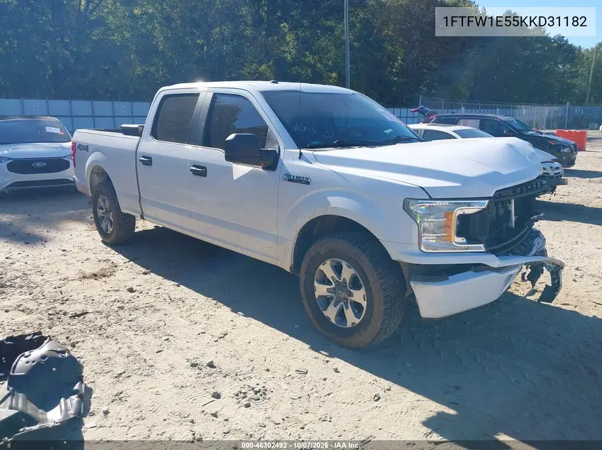 FORD F-150 2019, VIN 1FTFW1E55KKD31182