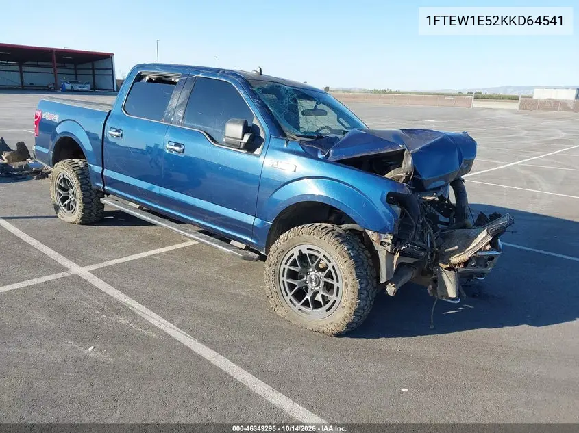 FORD F-150 2019, VIN 1FTEW1E52KKD64541
