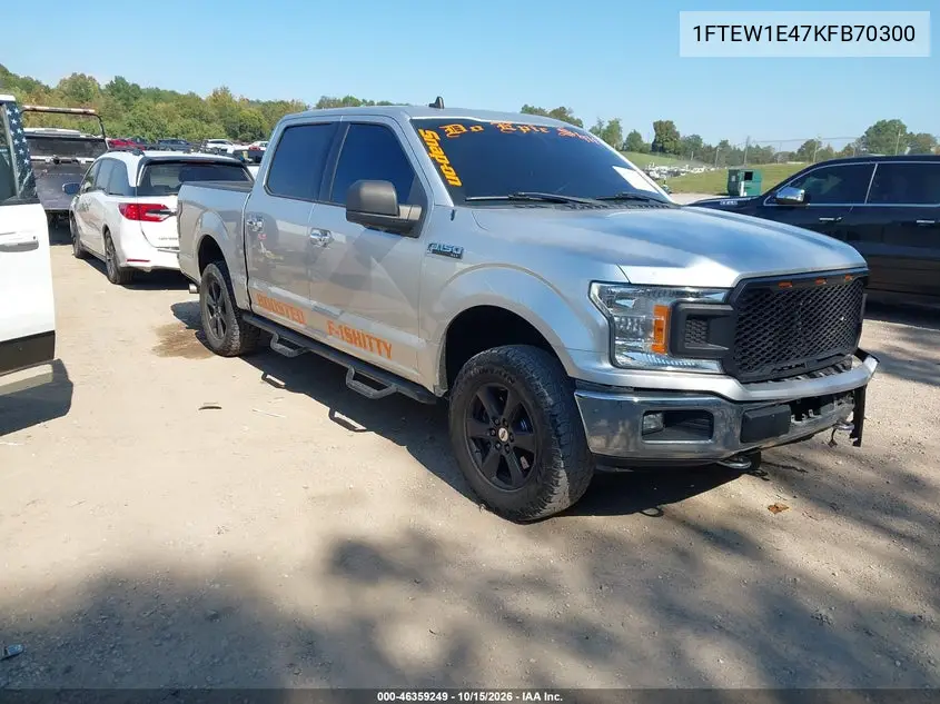 FORD F-150 2019, VIN 1FTEW1E47KFB70300
