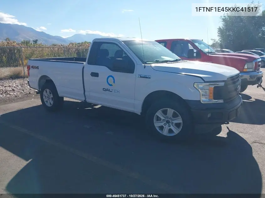 FORD F-150 2019, VIN 1FTNF1E45KKC41517