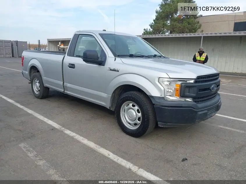 FORD F-150 2019, VIN 1FTMF1CB7KKC92269