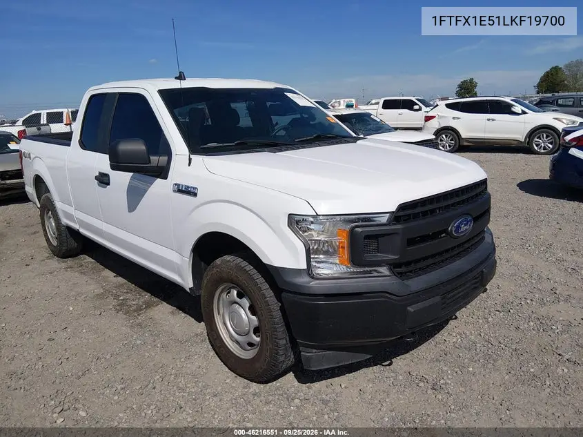 FORD F-150 2020, VIN 1FTFX1E51LKF19700