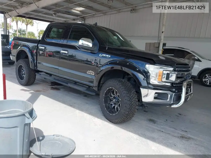FORD F-150 2020, VIN 1FTEW1E48LFB21429