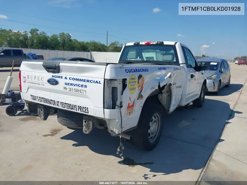 2020 FORD F-150 VIN 1FTMF1CB0LKD01928 — фото 4