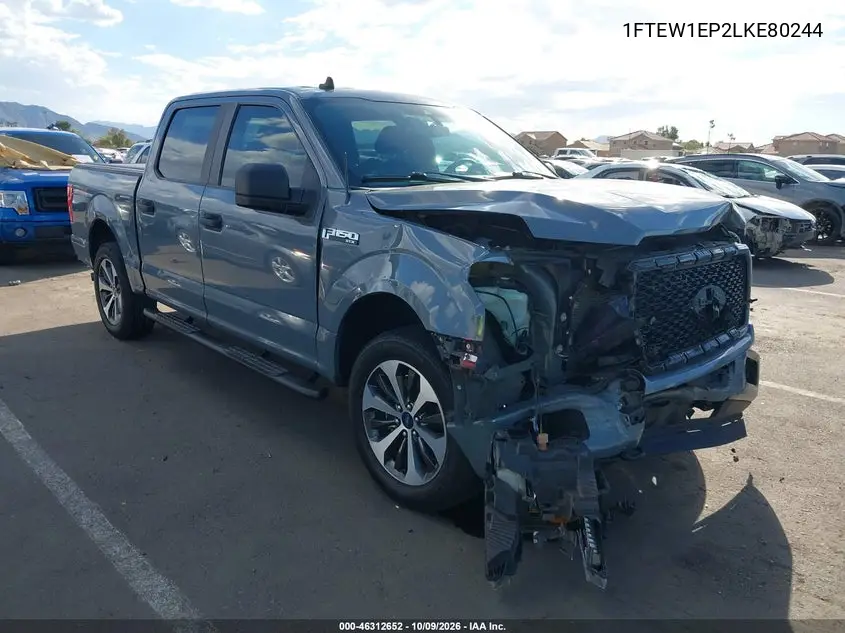 FORD F-150 2020, VIN 1FTEW1EP2LKE80244