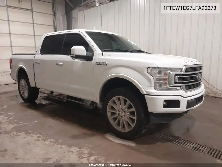 FORD F-150 2020, VIN 1FTEW1EG7LFA92273