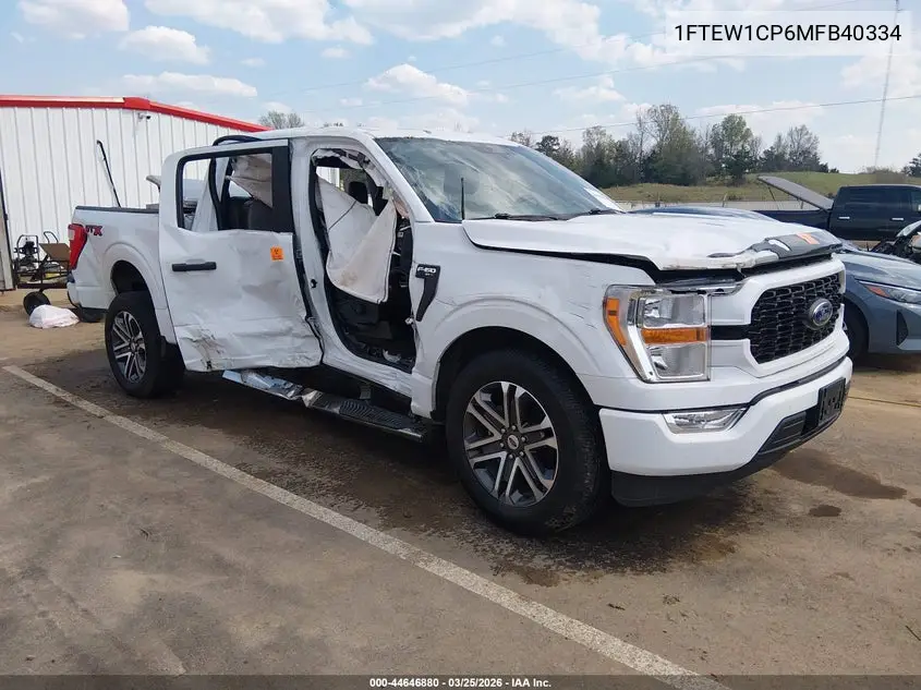 FORD F-150 2021, VIN 1FTEW1CP6MFB40334