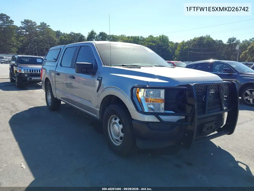 FORD F-150 2021, VIN 1FTFW1E5XMKD26742