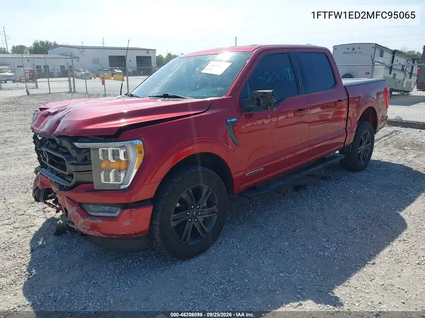 2021 FORD F-150 VIN 1FTFW1ED2MFC95065 — фото 2