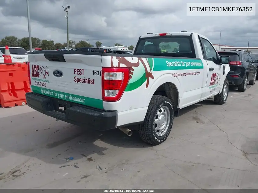 2021 FORD F-150 VIN 1FTMF1CB1MKE76352 — фото 4