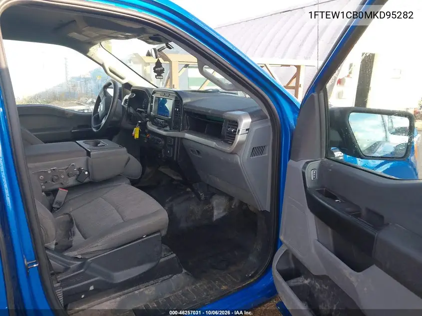 FORD F-150 2021, VIN 1FTEW1CB0MKD95282