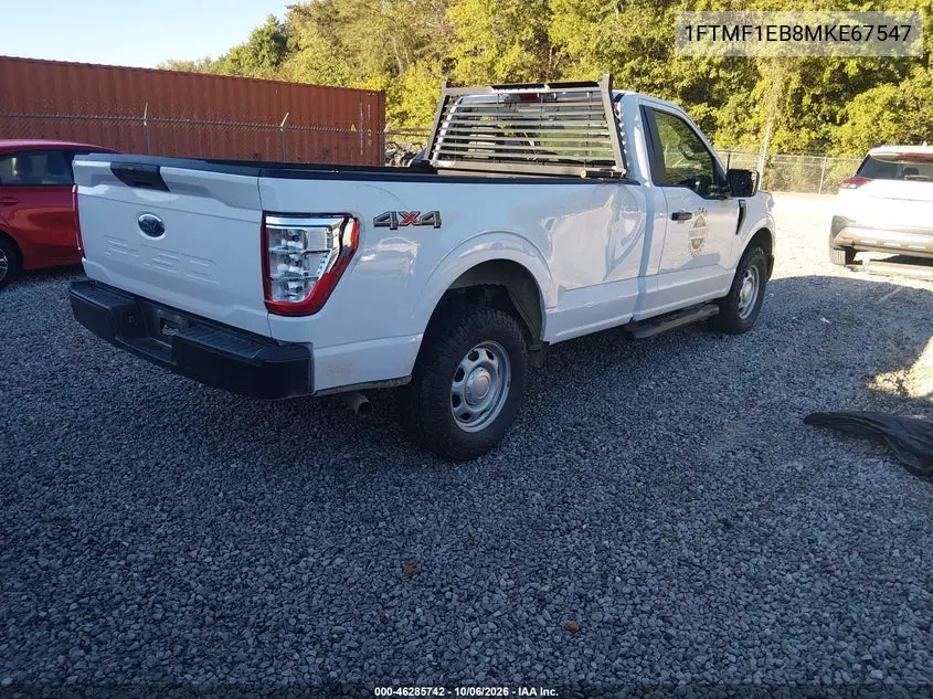 2021 FORD F-150 VIN 1FTMF1EB8MKE67547 — фото 4