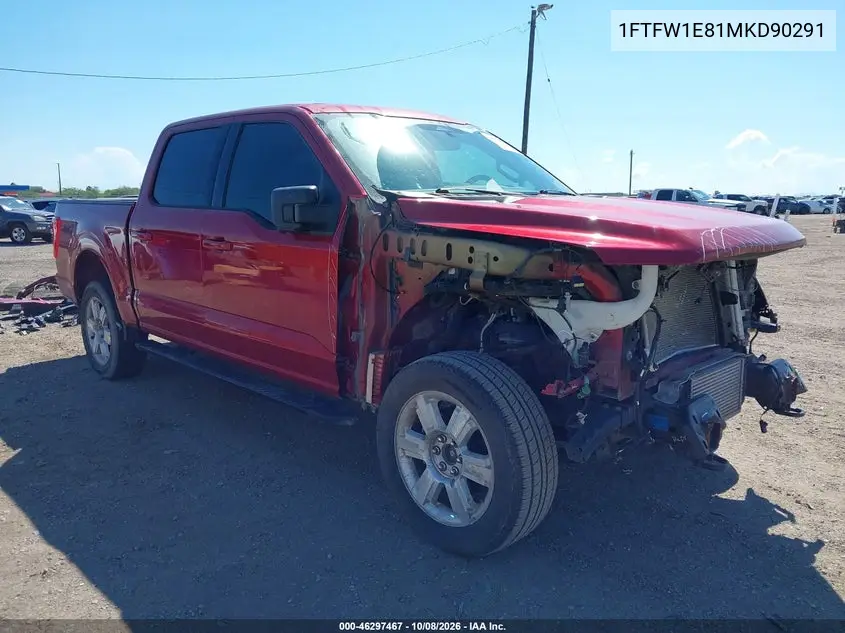 FORD F-150 2021, VIN 1FTFW1E81MKD90291