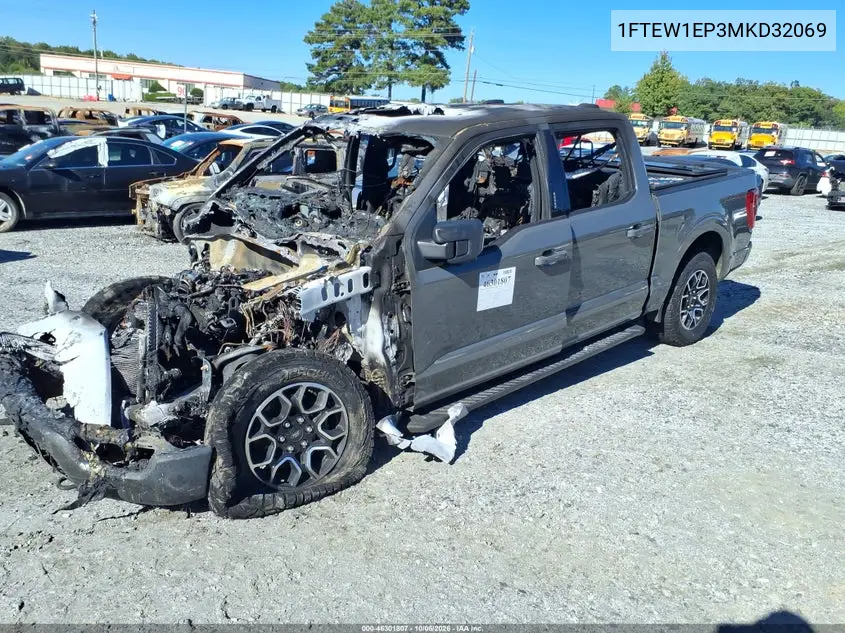 2021 FORD F-150 VIN 1FTEW1EP3MKD32069 — фото 2
