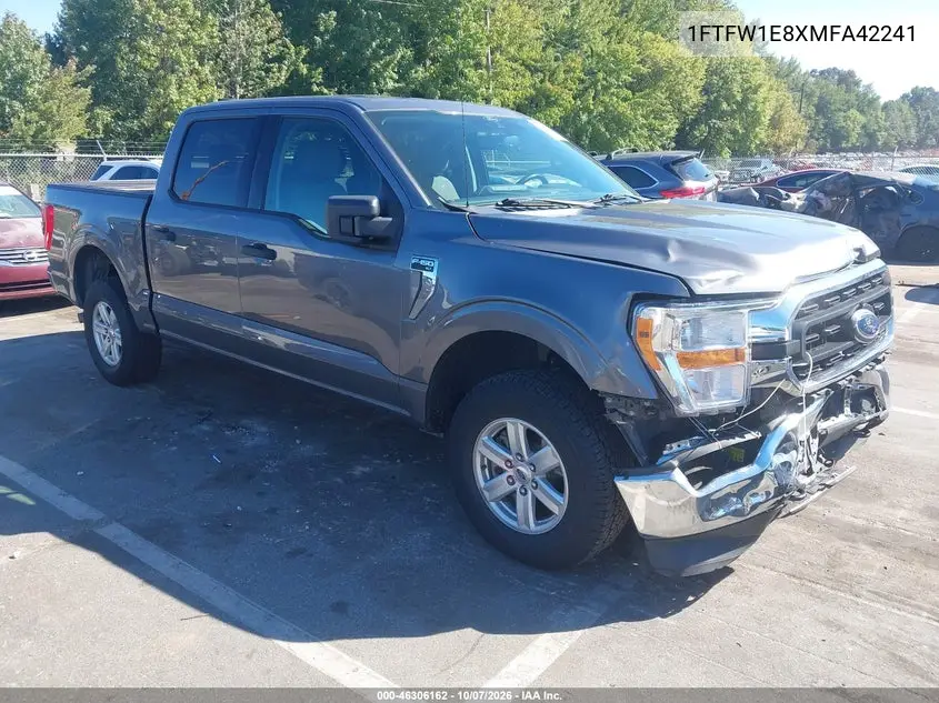 FORD F-150 2021, VIN 1FTFW1E8XMFA42241