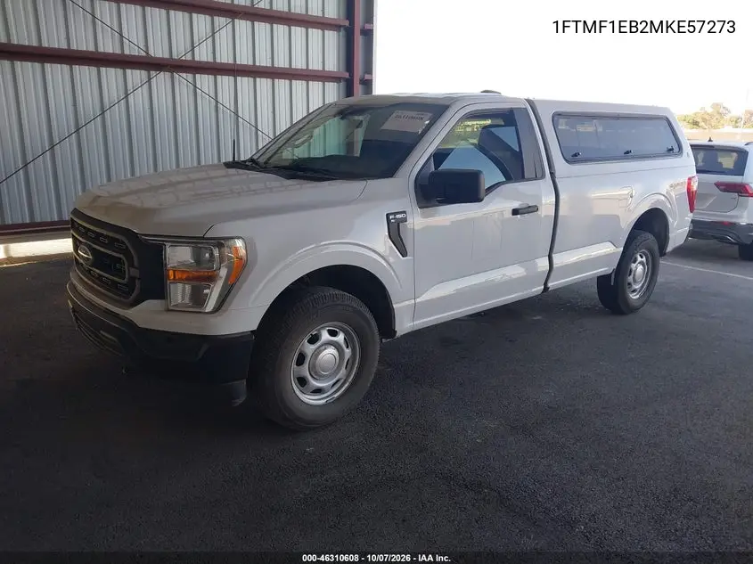2021 FORD F-150 VIN 1FTMF1EB2MKE57273 — фото 2