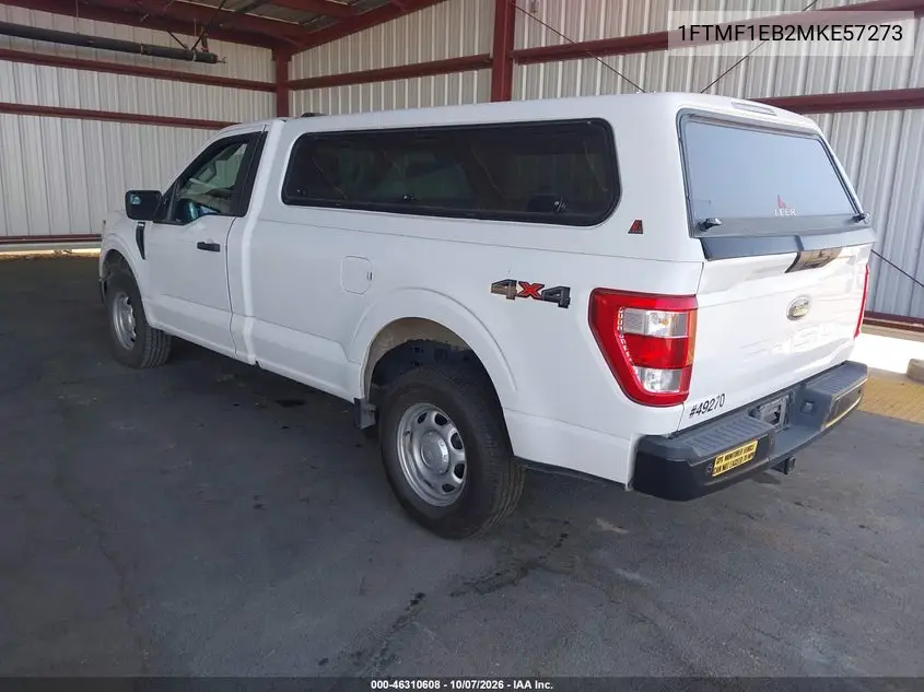 2021 FORD F-150 VIN 1FTMF1EB2MKE57273 — фото 3