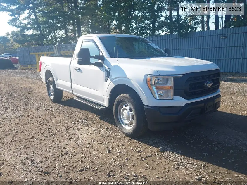 FORD F-150 2021, VIN 1FTMF1EP8MKE18523