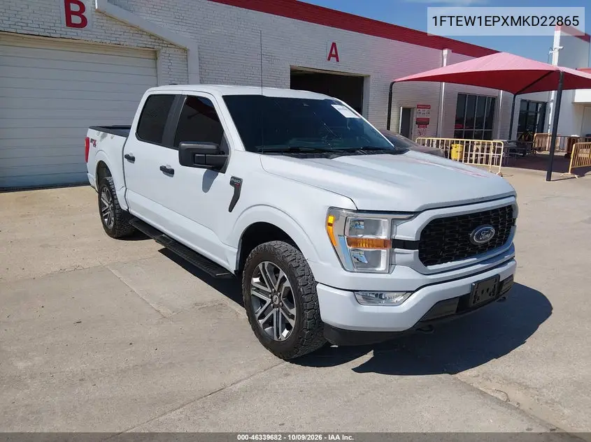 FORD F-150 2021, VIN 1FTEW1EPXMKD22865