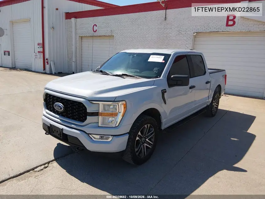 2021 FORD F-150 VIN 1FTEW1EPXMKD22865 — фото 2