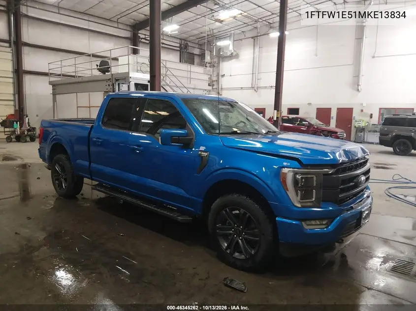 FORD F-150 2021, VIN 1FTFW1E51MKE13834
