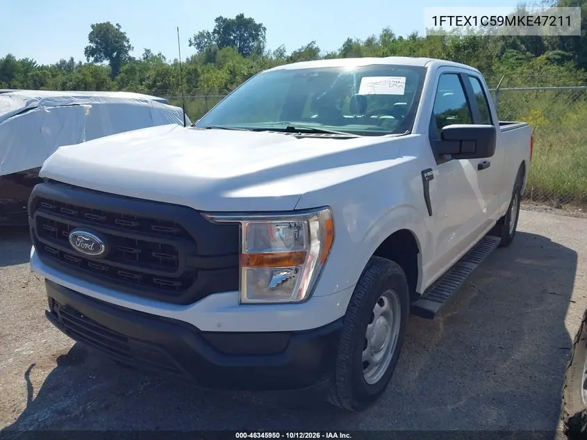 2021 FORD F-150 VIN 1FTEX1C59MKE47211 — фото 2