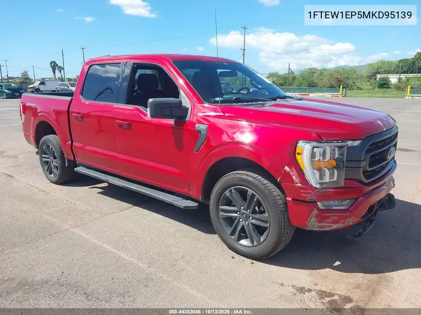 FORD F-150 2021, VIN 1FTEW1EP5MKD95139